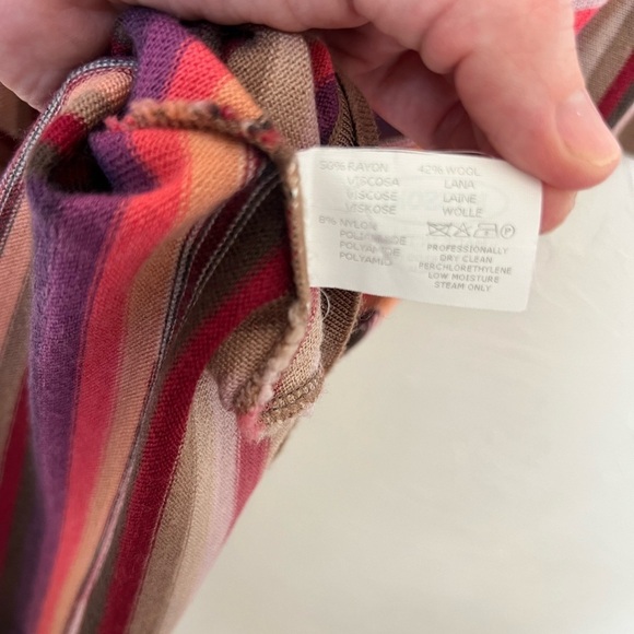 Missoni long sleeve striped wool blend midi dress size 6 - Picture 4 of 7